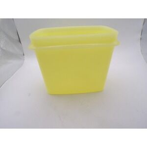 Vintage Tupperware Servalier Rectangle 1204 Yellow Storage Container NO Lid